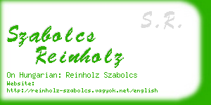 szabolcs reinholz business card